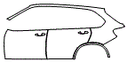 Door and Rear Fender Kit pattern for the 2016 BMW X5 eDrive