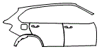 Door and Rear Fender Kit pattern for the 2018 BMW X5 M