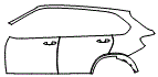 Door and Rear Fender Kit pattern for the 2018 BMW X5 M