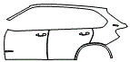 Door and Rear Fender Kit pattern for the 2019 BMW X5 eDrive