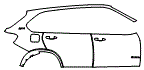 Door and Rear Fender Kit pattern for the 2019 BMW X5 eDrive