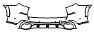 Rear Bumper Kit pattern for the 2021 BMW X5