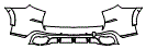 Rear Bumper Kit pattern for the 2021 BMW X5