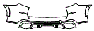 Rear Bumper Kit pattern for the 2021 BMW X5