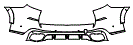 Rear Bumper Kit pattern for the 2021 BMW X5