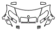 Hood, Fender, Mirror and Bumper Kit pattern for the 2007 BMW X5