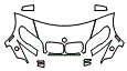 Hood, Fender, Mirror and Bumper Kit pattern for the 2007 BMW X5