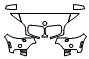 Hood, Fender, Mirror and Bumper Kit pattern for the 2008 BMW X5