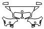 Hood, Fender, Mirror and Bumper Kit pattern for the 2008 BMW X5