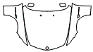 Full Hood, Fender and Mirror Kit pattern for the 2005 BMW 645