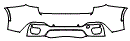 Rear Bumper Kit pattern for the 2016 BMW X6