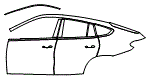 Rear Fender and Door Kit pattern for the 2021 BMW X6