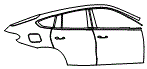 Rear Fender and Door Kit pattern for the 2021 BMW X6