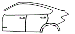 Rear Fender and Door Kit pattern for the 2016 BMW X6