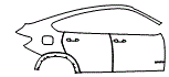 Rear Fender and Door Kit pattern for the 2016 BMW X6
