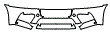 Bumper Kit pattern for the 2011 BMW X6 M