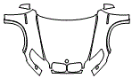 Full Hood, Fender and Mirror Kit pattern for the 2011 BMW X5 M