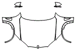 Full Hood, Fender and Mirror Kit pattern for the 2018 BMW X5 M