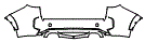Rear Bumper Kit pattern for the 2018 BMW X5 M