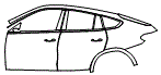 Door and Rear Fender Kit pattern for the 2027 BMW X6