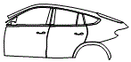 Door and Rear Fender Kit pattern for the 2027 BMW X6