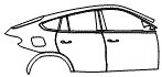 Door and Rear Fender Kit pattern for the 2027 BMW X6