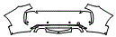 Rear Bumper Kit pattern for the 2019 BMW X6 M