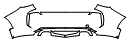 Rear Bumper Kit pattern for the 2019 BMW X6 M
