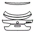 Trunk Lid Kit pattern for the 2019 BMW X6 M
