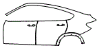 Door and Rear Fender Kit pattern for the 2019 BMW X6 M