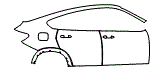 Rear Fender and Door Kit pattern for the 2019 BMW X6 M