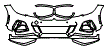 Bumper Kit pattern for the 2020 BMW 3 Series