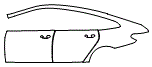 Door and Rear Fender Kit pattern for the 2019 BMW 6 Series