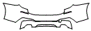 Rear Bumper Kit pattern for the 2019 BMW 6 Series