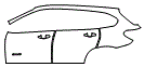Door and Rear Fender Kit pattern for the 2016 BMW X1