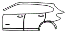 Door and Rear Fender Kit pattern for the 2016 BMW X1