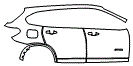 Door and Rear Fender Kit pattern for the 2016 BMW X1