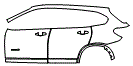 Door and Rear Fender Kit pattern for the 2016 BMW X1