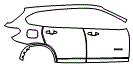 Door and Rear Fender Kit pattern for the 2016 BMW X1
