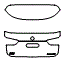 Trunk Lid Kit pattern for the 2016 BMW X1
