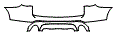 Rear Bumper Kit pattern for the 2021 BMW X1