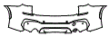 Rear Bumper Kit pattern for the 2021 BMW X1
