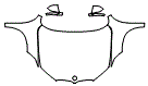 Full Hood, Fender and Mirror Kit pattern for the 2016 BMW X1