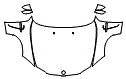 Full Hood, Fender and Mirror Kit pattern for the 2011 BMW 1 Series M