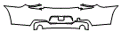 Rear Bumper Kit pattern for the 2015 BMW 640