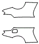 Rear Fender Kit pattern for the 2020 BMW M4