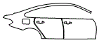 Door and Rear Fender Kit pattern for the 2016 BMW 428
