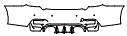 Rear Bumper Kit pattern for the 2017 BMW M4