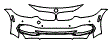 Bumper Kit pattern for the 2019 BMW 4 Series