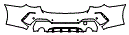 Rear Bumper Kit pattern for the 2022 BMW 4 Series